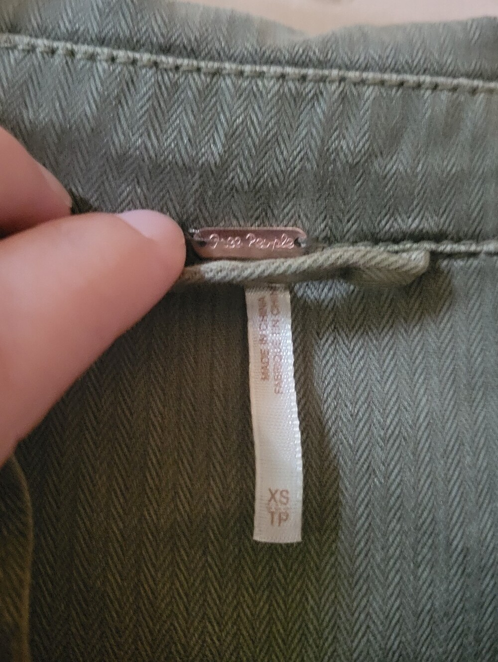 Free People Green Embellished Military Jacket - Picture 3 of 5
